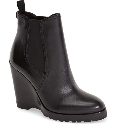 michael kors thea chelsea wedge ankle boots|Michael Kors Thea Womens Caramel BLACK LEATHER Wedge .